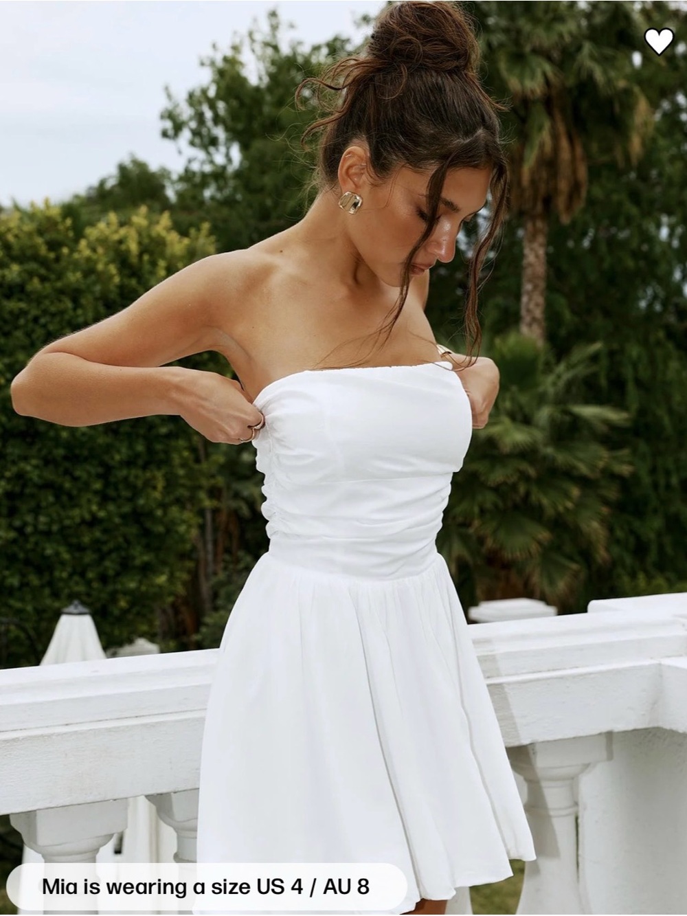 Strapless White Summer Dress